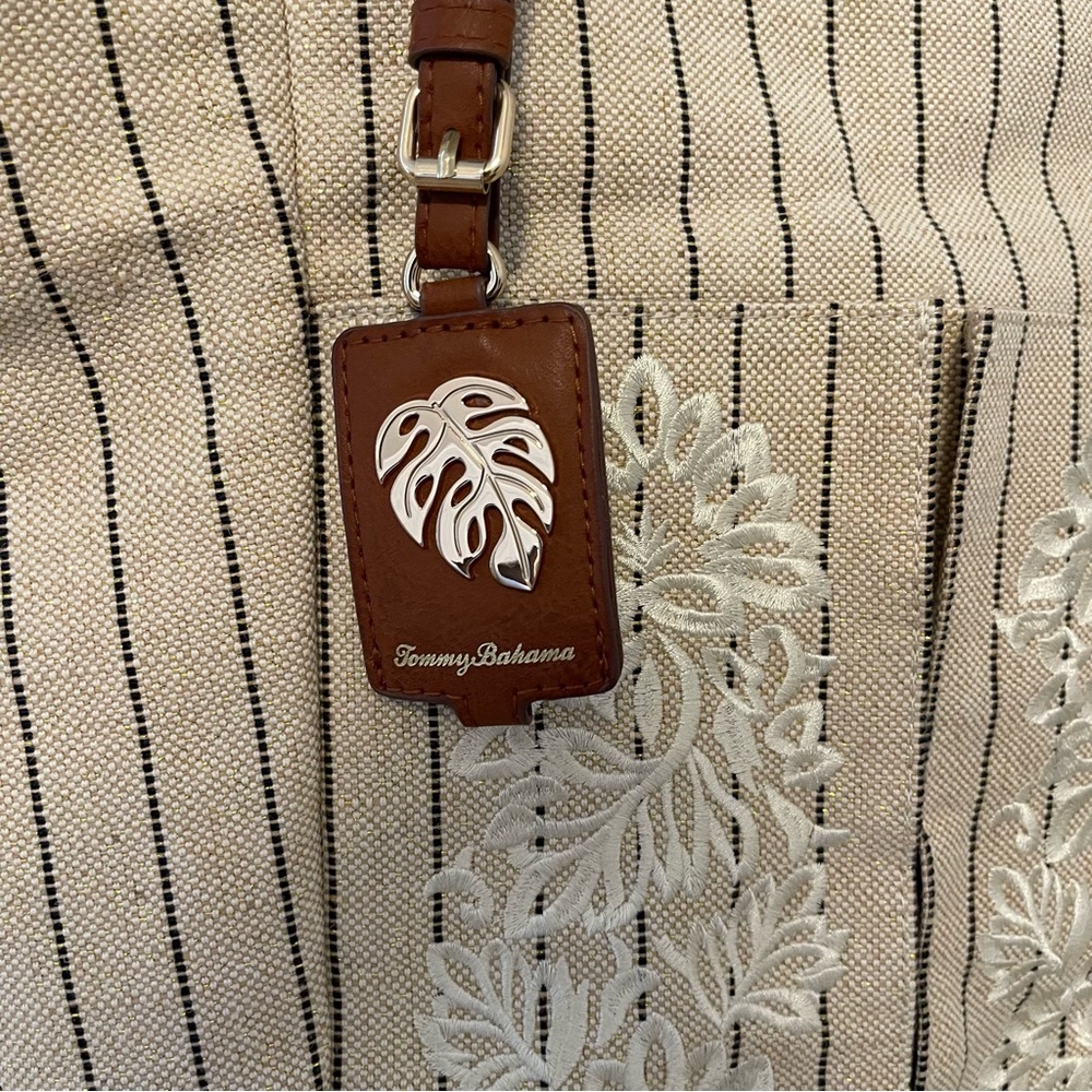 Tommy Bahama Purse Tote Bag Beach Bag Travel Bag - Picture 2 of 13
